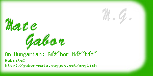 mate gabor business card